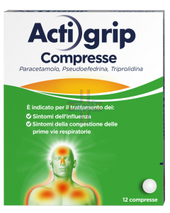 ACTIGRIP*12 cpr 60 mg + 2.5 mg + 500 mg