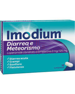 IMODIUM DIARREA E METEORISMO*12 cpr 2 mg + 125 mg