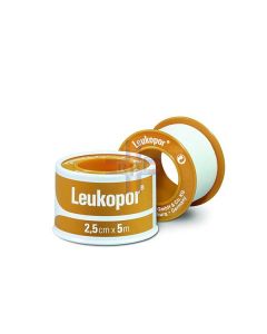 CEROTTO IN ROCCHETTO LEUKOPOR IPOALLERGENICO TESSUTO NON TESSUTO BIANCO 2.5X500 CM