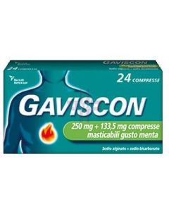 GAVISCON*24 cpr mast 250 mg + 133.5 mg menta