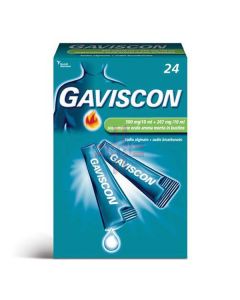 GAVISCON*24 bust orale sosp 500 mg/10 ml + 267 mg/10 ml