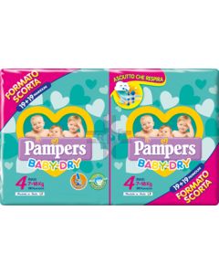 PAMPERS BABY-DRY DUO DWCT MAXI 38 PEZZI