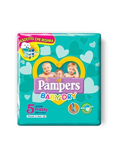 PAMPERS BABY DRY DOWNCOUNT JUNIOR 17 PEZZI