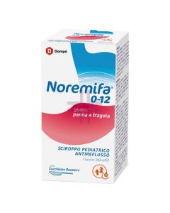 SCIROPPO PEDIATRICO ANTIREFLUSSO NOREMIFA 0-12 FLACONE 200 ML GUSTO PANNA E FRAGOLA