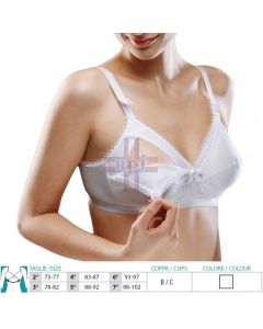 JOLIE MAMAN 2229 REGGISENO ALLATTAMENTO IN COTONE COPPE APRIBILI B BIANCO 3