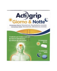 ACTIGRIP GIORNO & NOTTE*12 cpr giorno + 4 cpr notte