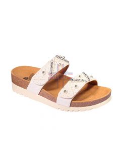 SCARPA ZAFIRAH CANVAS + BEADS W OFF WHITE TOMAIA IN CANVAS+PERLINE FODERA IN MICROFIBRA SOTTOPIEDE IN MICROFIBRA SUOLA EVA 38